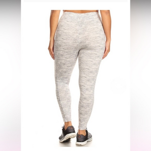 90 Degrees Yoga Pants size sm Workout Print Leggings White w/ gray pattern (388)